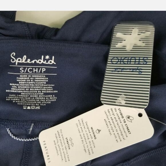 NWT Splendid Leggings Peacock Sheer Active wear - Picture 6 of 14